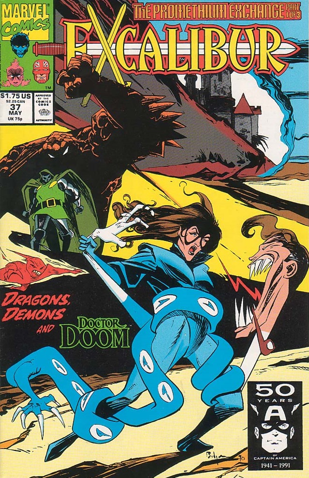 1991 Doctor Doom Avengers West Coast Scott Lobdell Mark Badger Excalibur No.39 